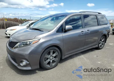 2017 Toyota Sienna Se из США, поврежденный, VIN 5TDXZ3DC8HS784298